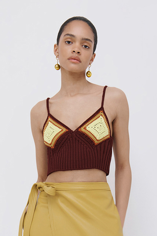 Gisella Crochet Crop Top - SIMKHAI 