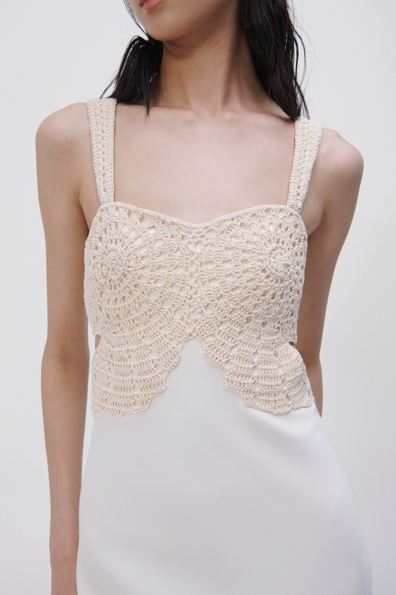 Roberta Fossil Crochet Dress