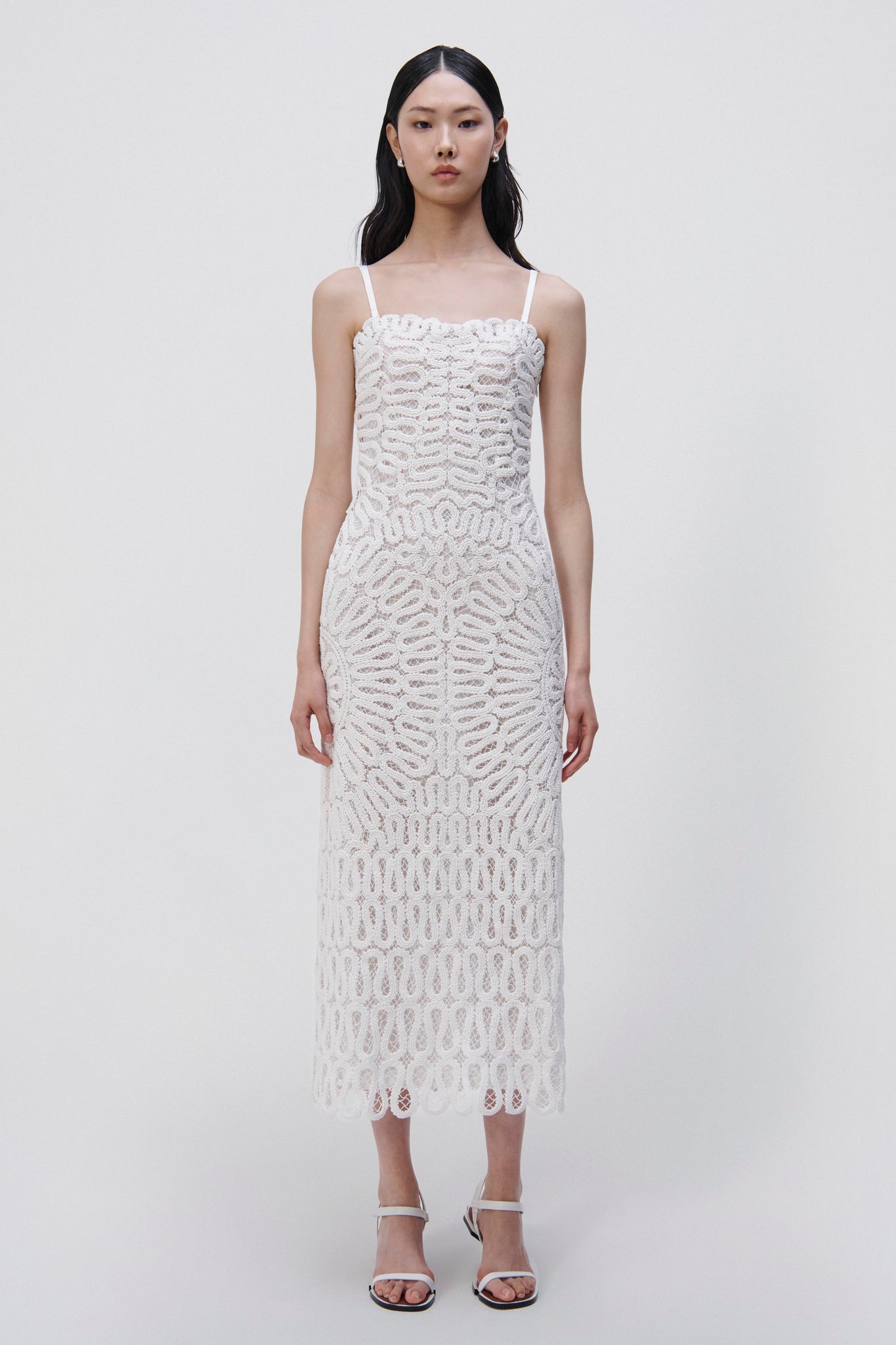 Elise Crochet Midi Dress