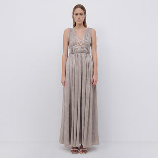 Plisse Lame Goddess Gown - SIMKHAI 