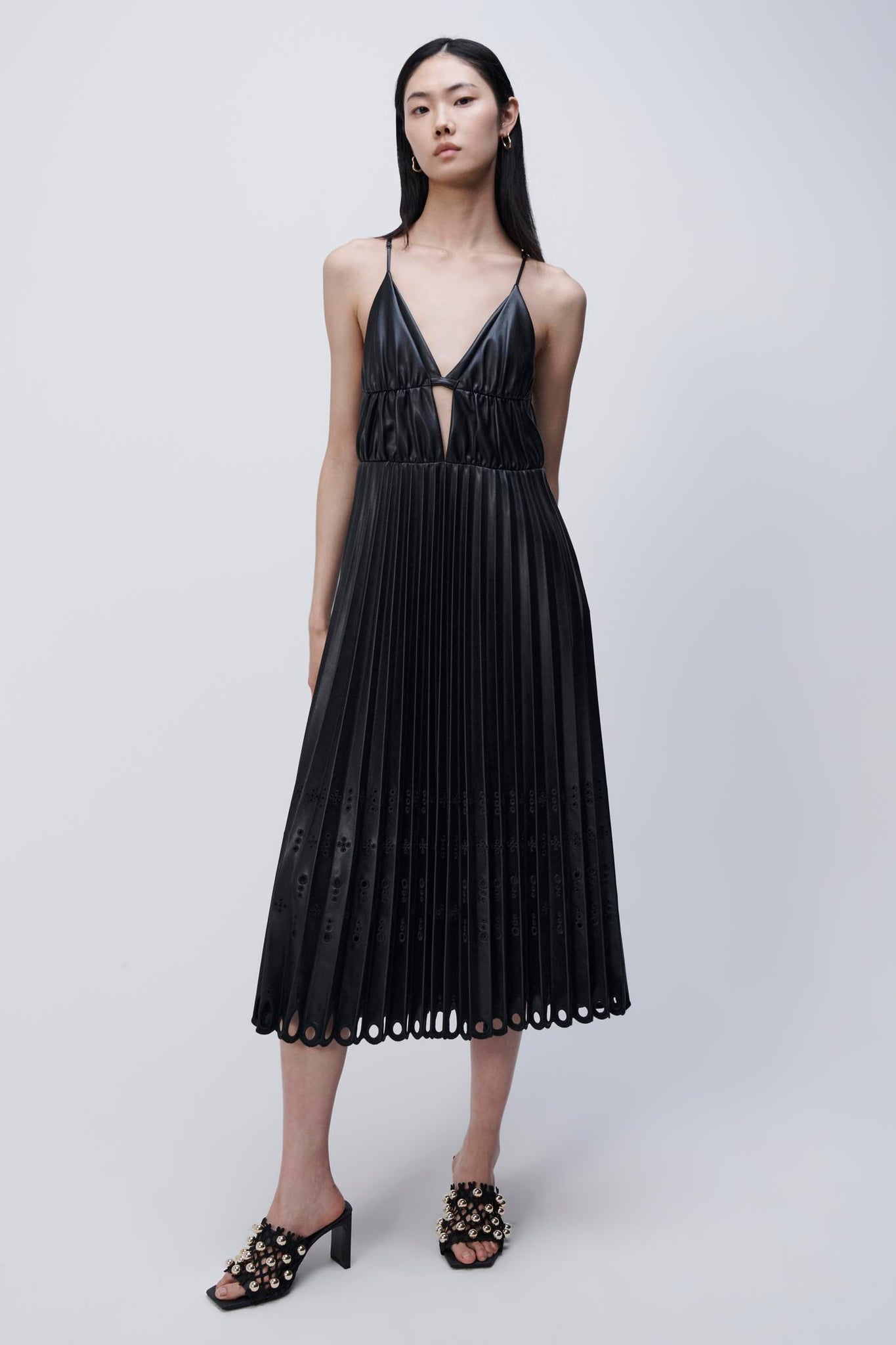 Alpine Vegan Leather Midi Dress