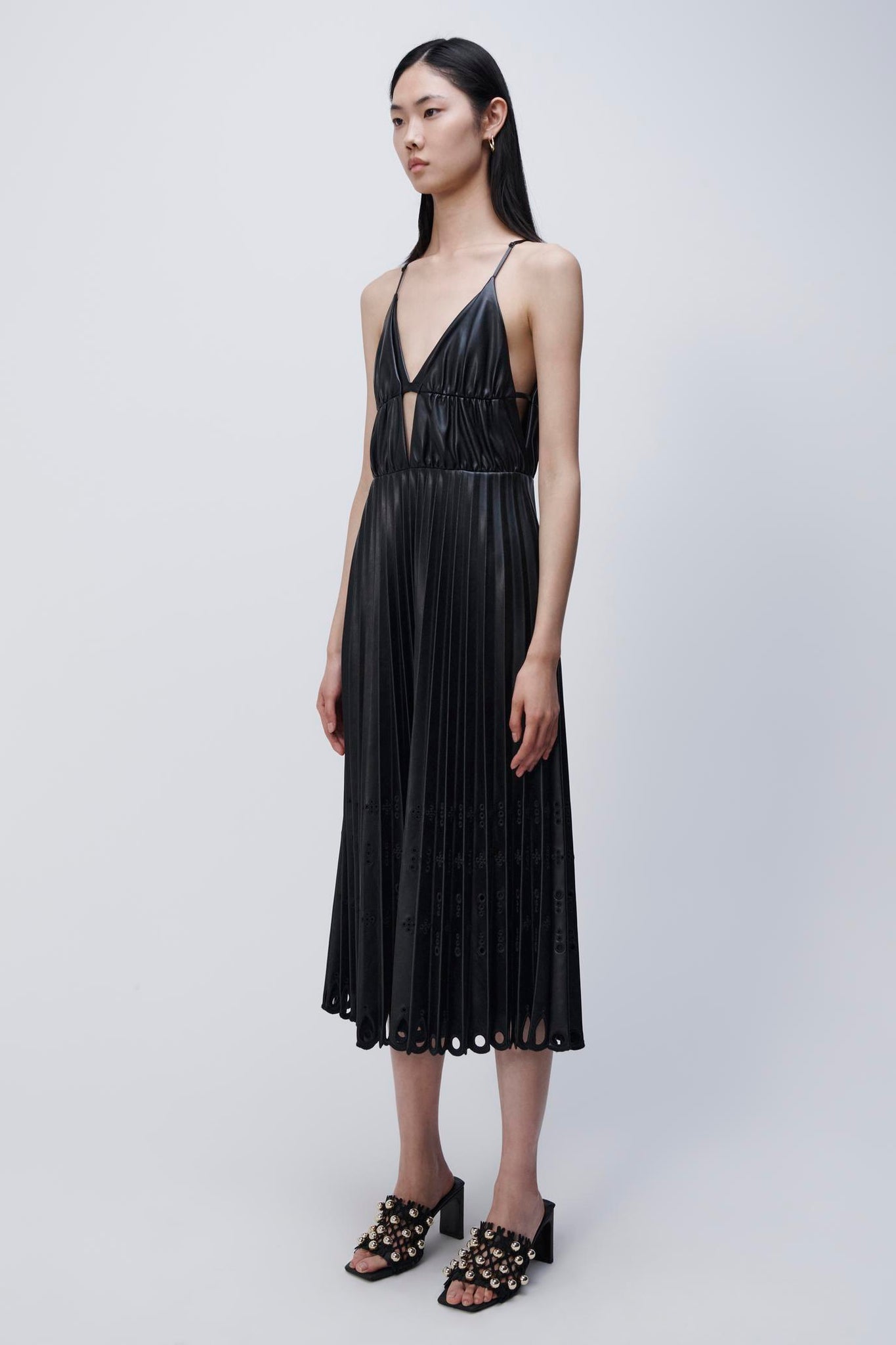 Alpine Vegan Leather Midi Dress