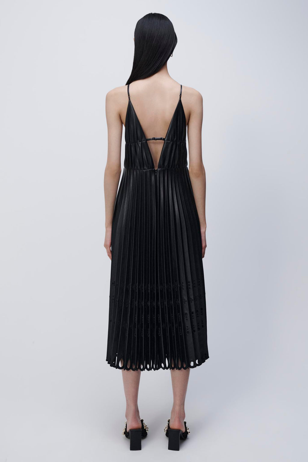 Alpine Vegan Leather Midi Dress