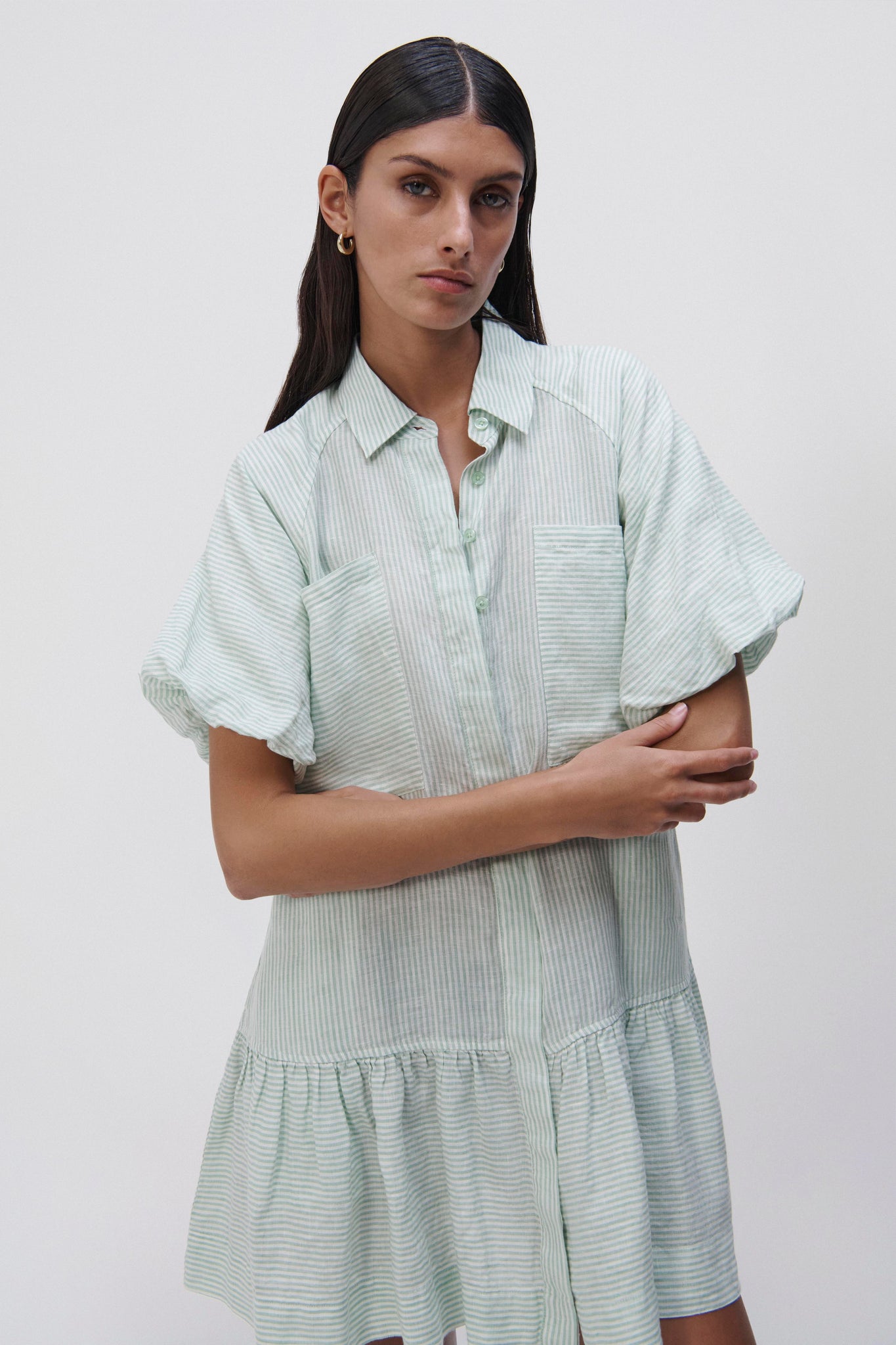 Crissy Striped Linen Dress - SIMKHAI 