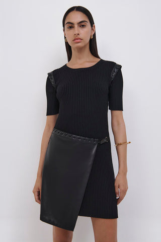 Gianina Vegan Leather Mini Dress - SIMKHAI 