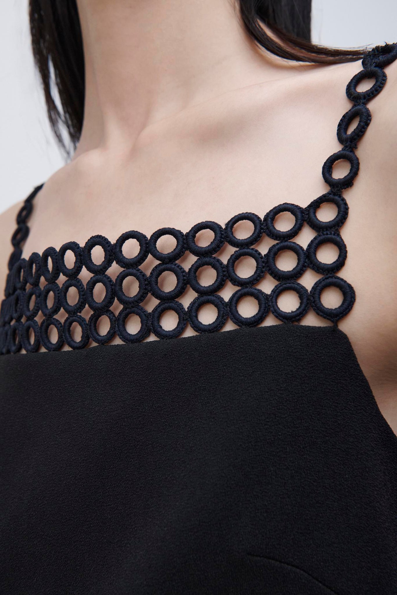 Marlie Crochet Ring Mini Dress