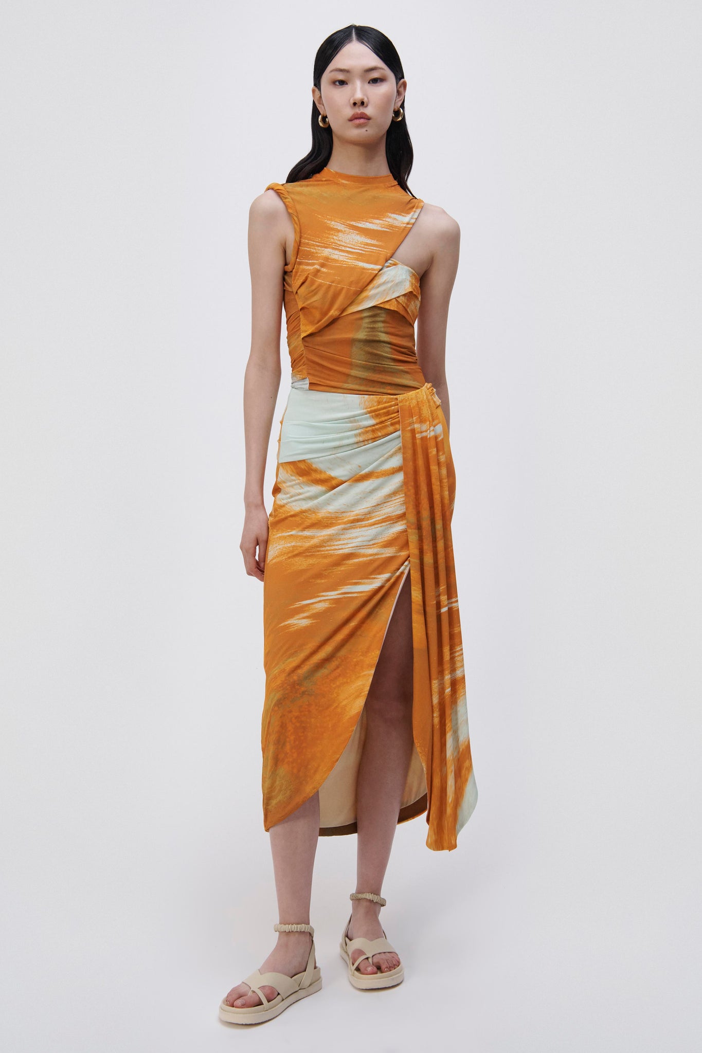 Gwena Marble Print Skirt - SIMKHAI 