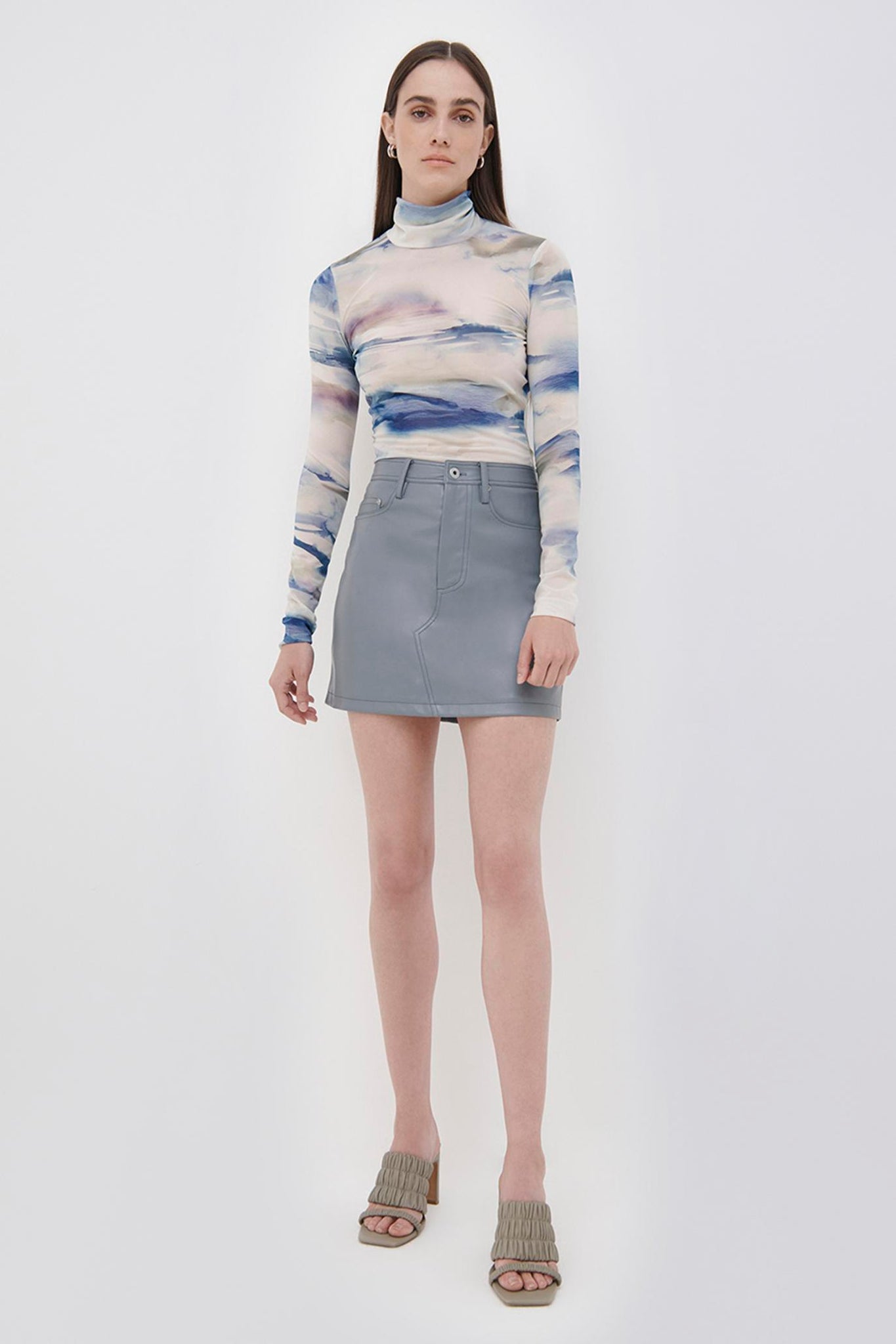 Gabbie Eco Vegan Leather Mini Skirt