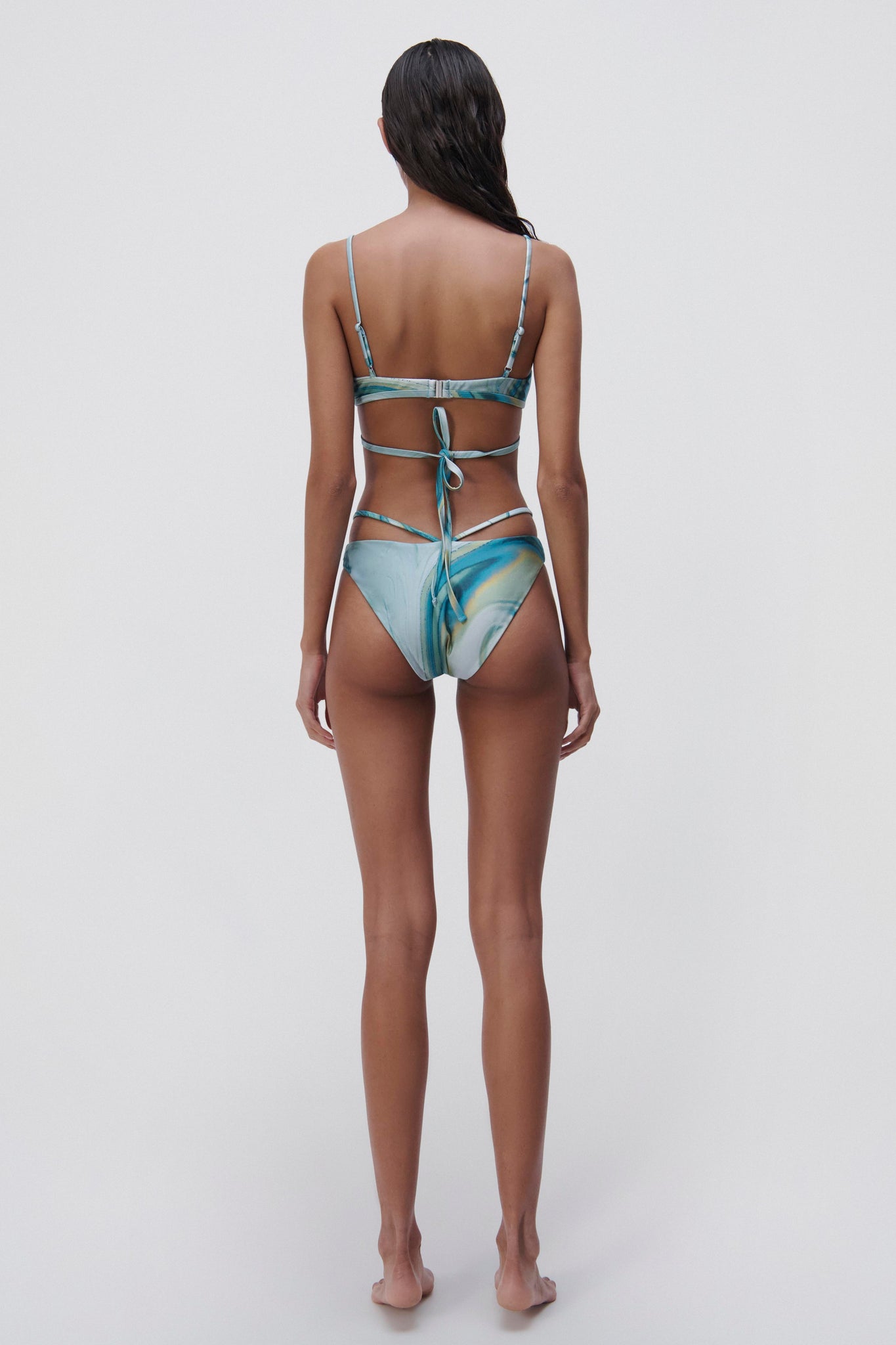 Emmalyn Marble Print Bikini Bottom