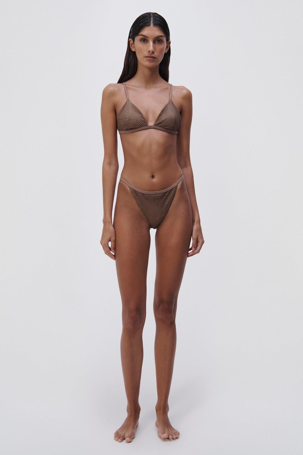 Joelle Crystal Mesh Bikini Top