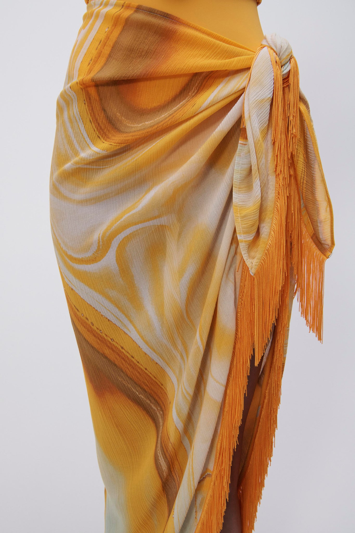 Eloise Marble Print Coverup Sarong