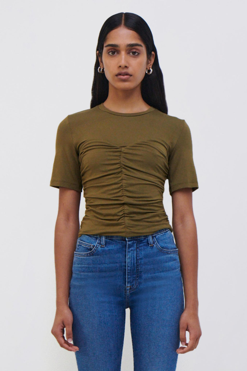 Tansy Ruched Bustier Tee