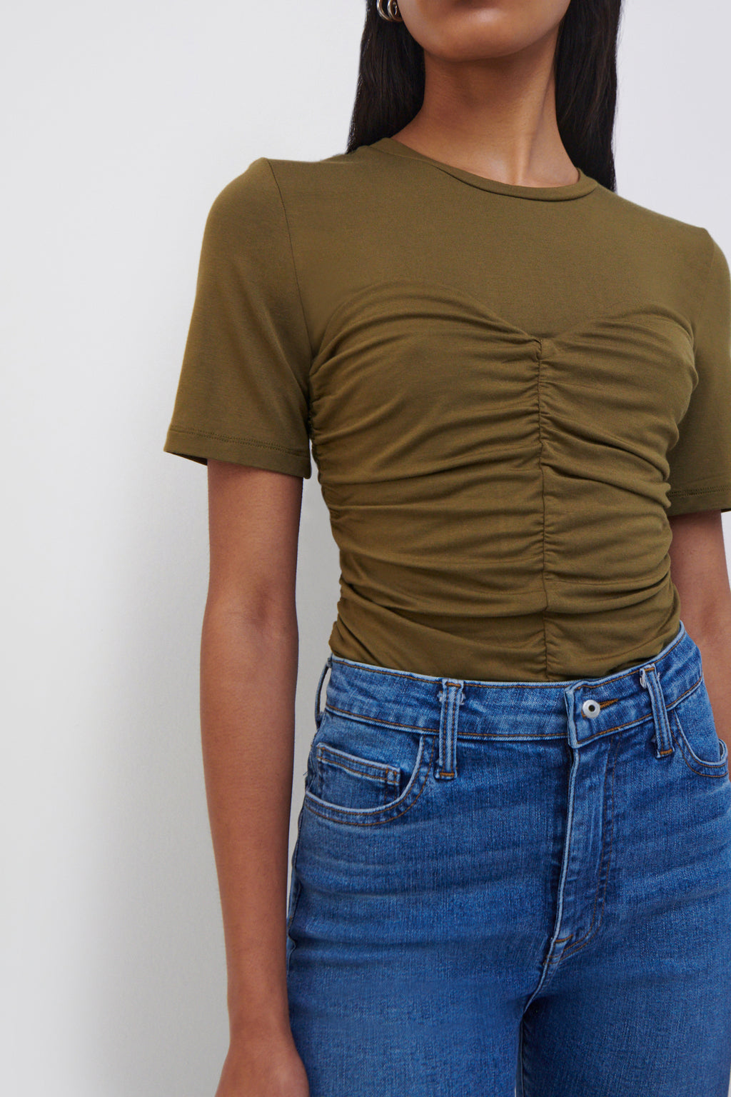 Tansy Ruched Bustier Tee