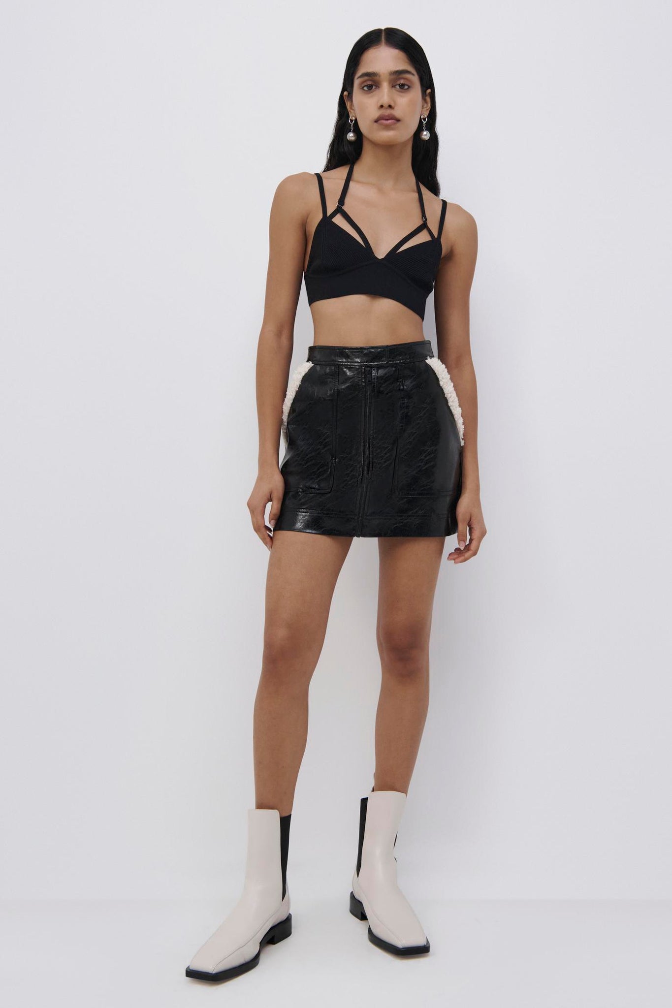 Kinsey Vegan Leather Mini Skirt