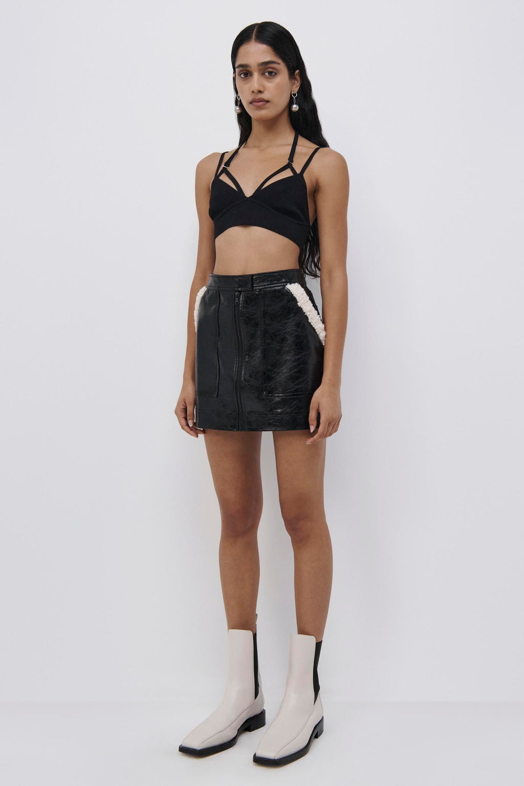 Kinsey Vegan Leather Mini Skirt