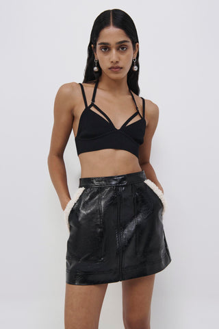 Kinsey Vegan Leather Mini Skirt - SIMKHAI 