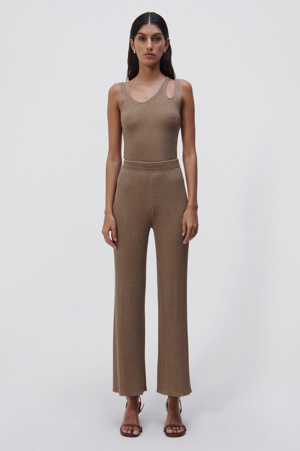 Neriah Metallic Rib Pant
