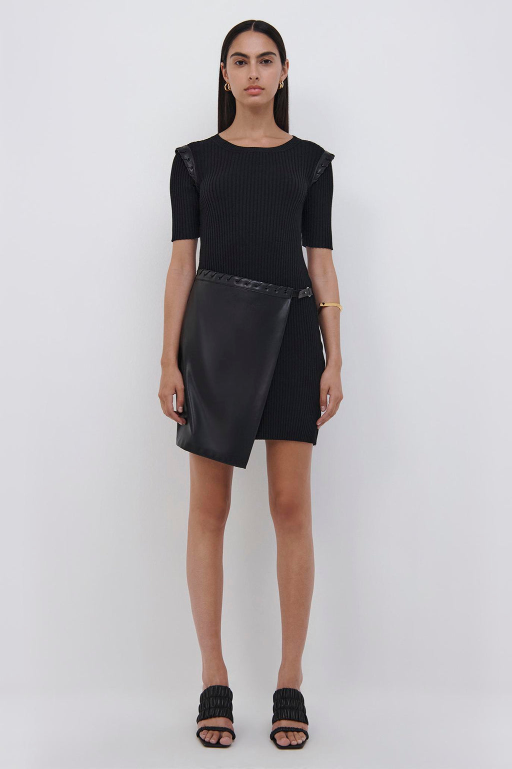 Gianina Vegan Leather Mini Dress