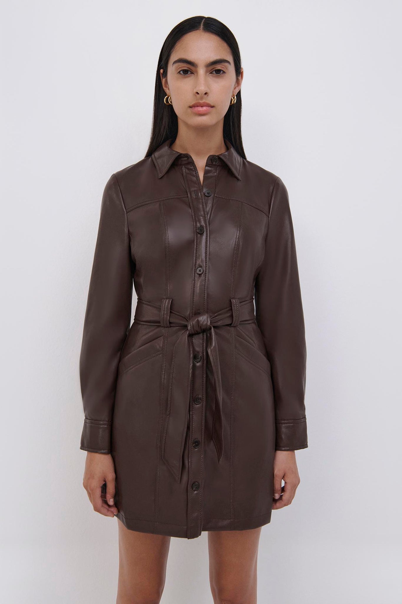 Karlee Vegan Leather Mini Dress - SIMKHAI 