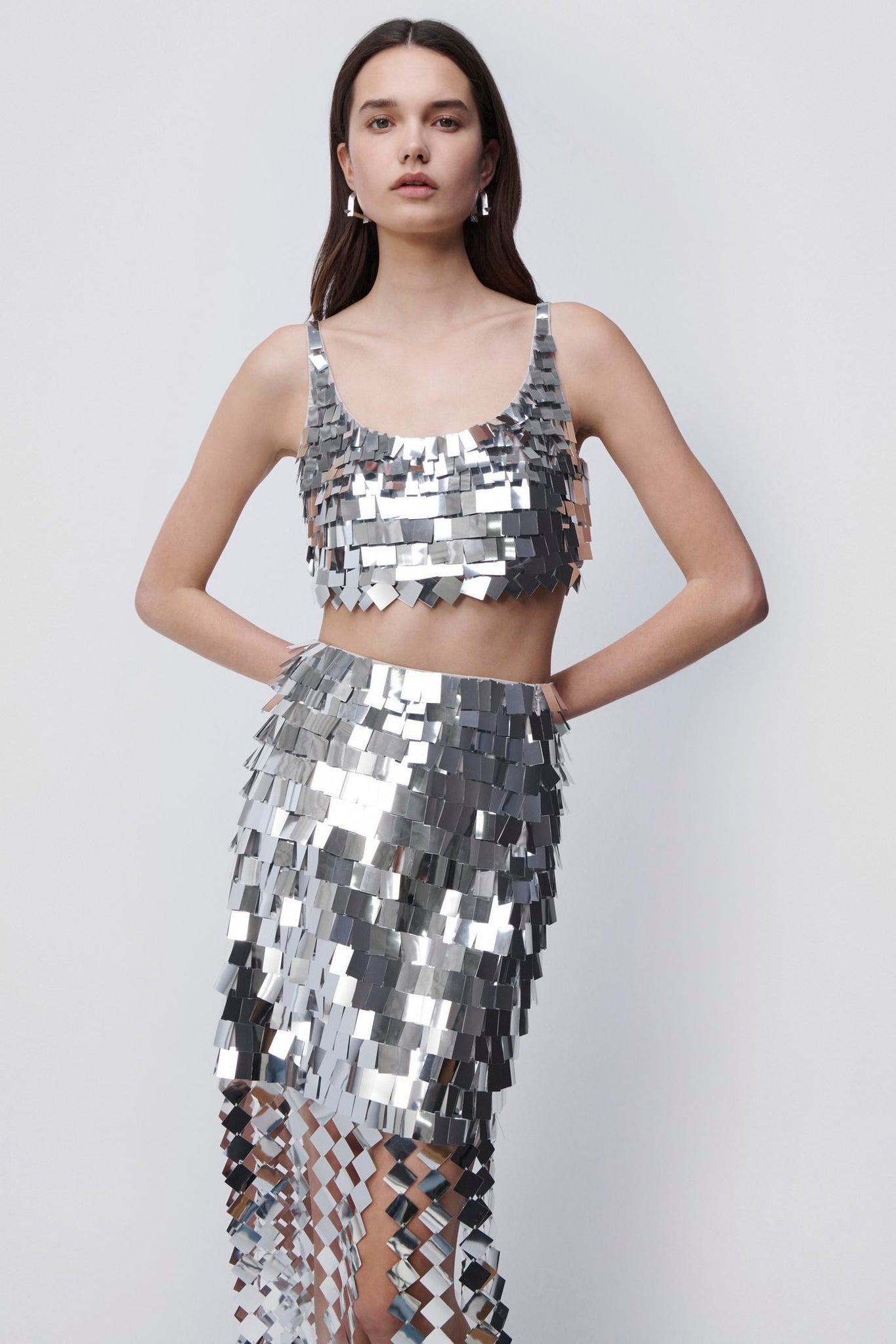 Lucee Sequin Midi Skirt