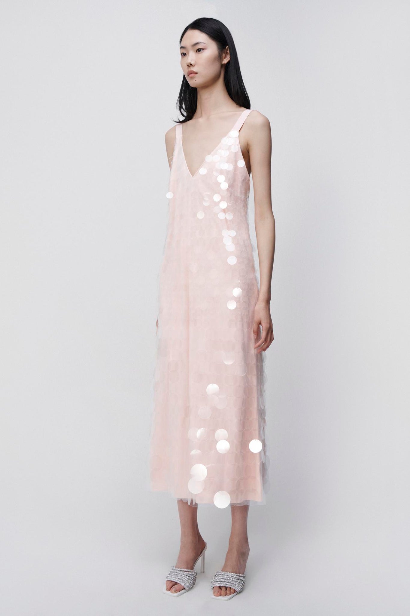 Madysen Transparent Sequin Midi Dress - SIMKHAI 