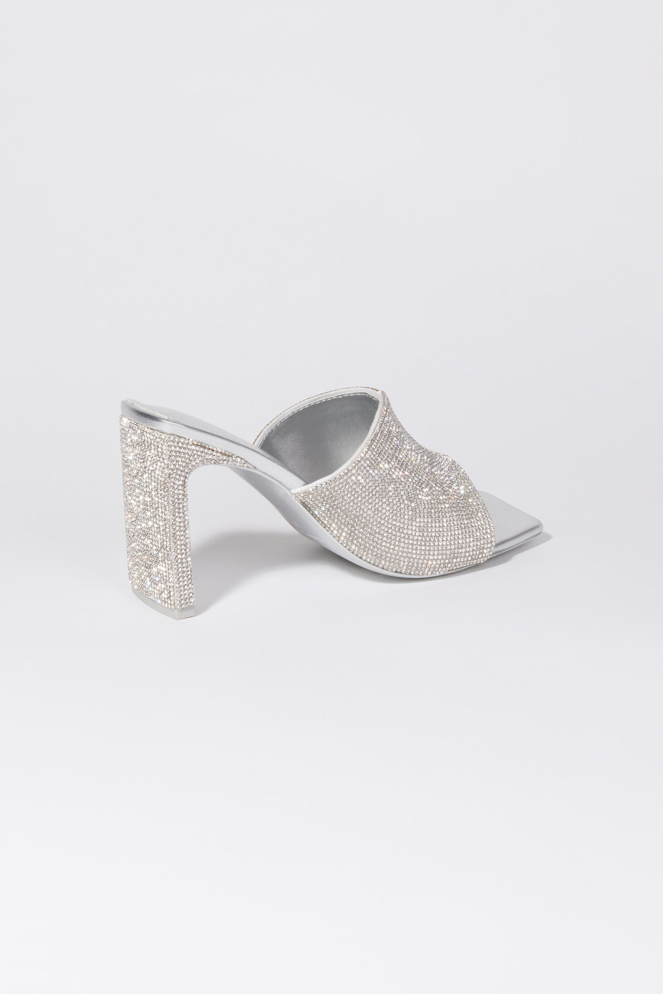 Asia Heeled Crystal Mule
