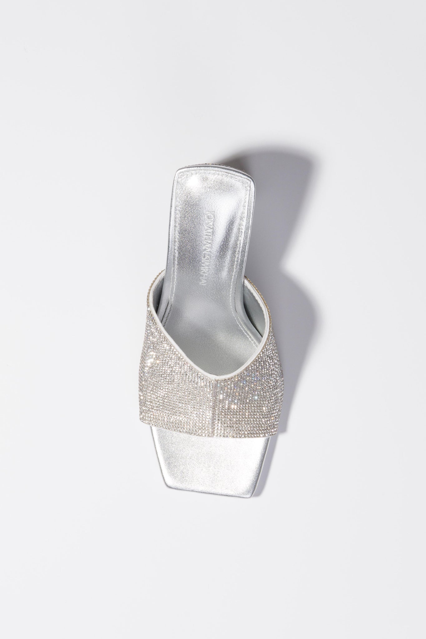 Asia Heeled Crystal Mule
